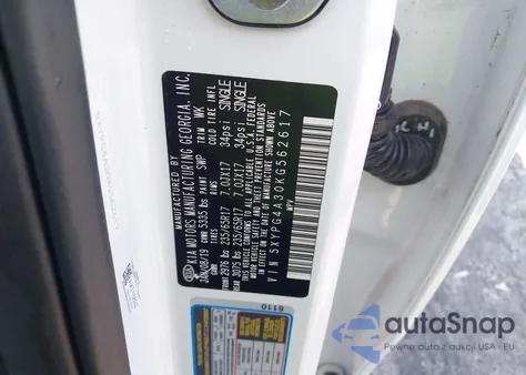 2019 Kia Sorento 2.4L Lx z USA, uszkodzony, nr VIN 5XYPG4A30KG562617